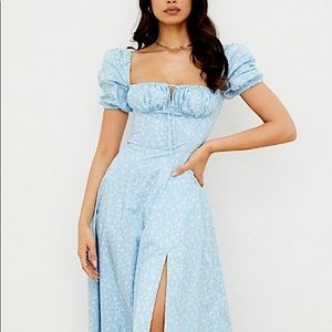 💙 House of CB Tallulah corset puff sleeve dress